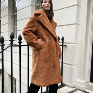 Aritzia Babaton The Teddy Coat in Dark Brulee Size XXS